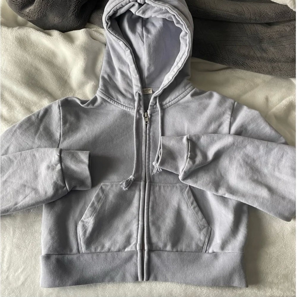 Brandy Melville cropped zip-up